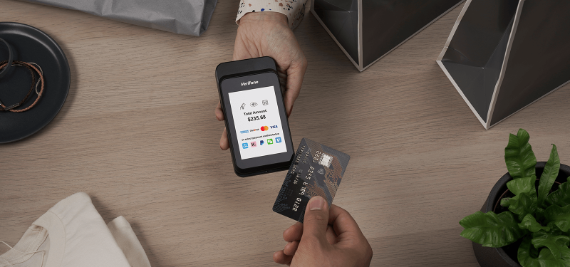 Contactless payment on Verifone card machine