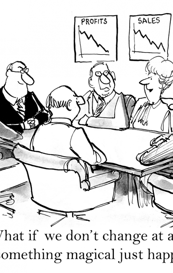 Illustration: Boardroom executives planning session